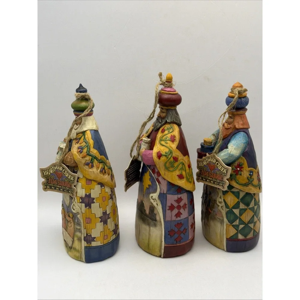Jim Shore 3 Wisemen Nativity Set Let Every Heart Prepare Him Room NIB 2003